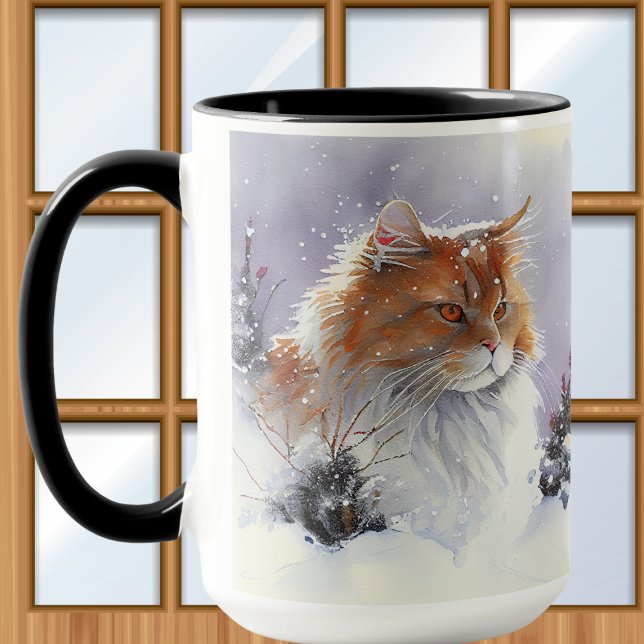 Orange And White Maine Coon Tabby Cat Coffee Mug (Creator Uploaded)