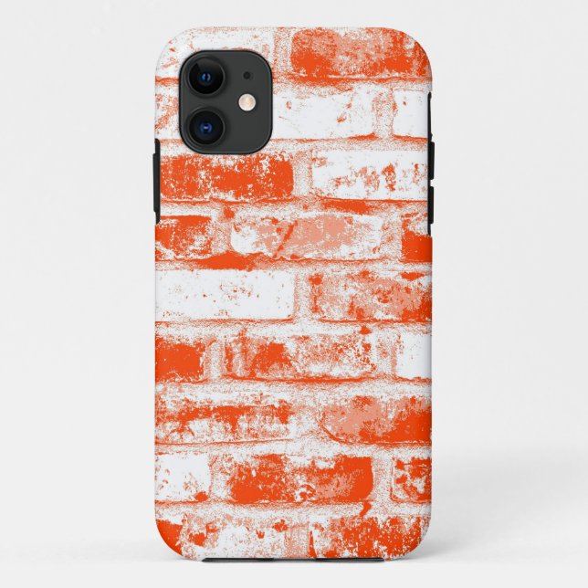Orange and White Old Brick Wall Case-Mate iPhone Case (Back)