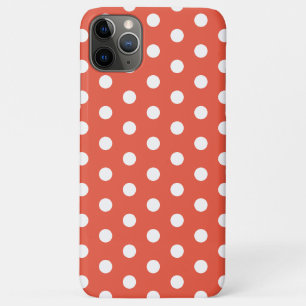 Orange and White Pastel Polka Dot iPhone 11 Pro Max Case