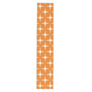 Orange And White Patterned Medium Table Runner