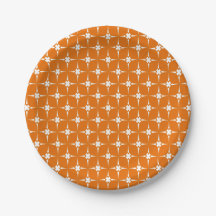 Orange And White Patterned