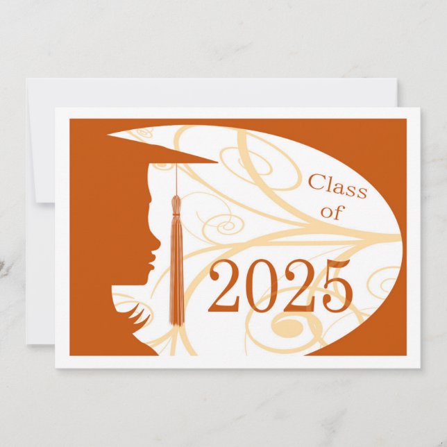 Orange and White Silhouette 2025 Card (Front)