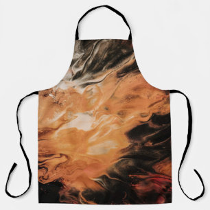 Orange and white smoke apron