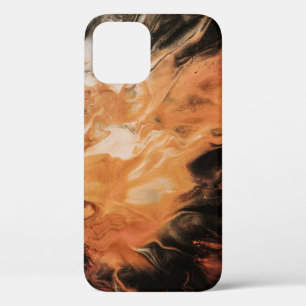 ORANGE AND WHITE SMOKE iPhone 12 CASE