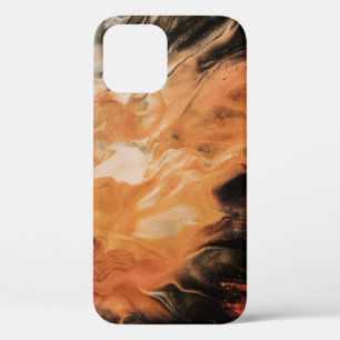 Orange and white smoke iPhone 12 case