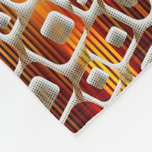 Orange and White Squares Blanket (Corner)