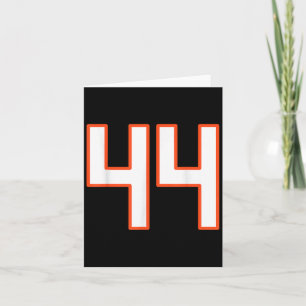 Orange And White Srts Number 44 Jersey Uniform Pla Card