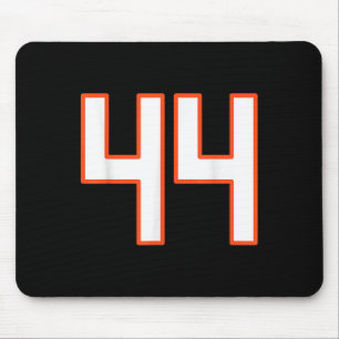 Orange And White Srts Number 44 Jersey Uniform Pla Mouse Pad