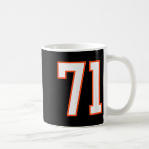 Orange And White Srts Number 71 Jersey Uniform Pla Coffee Mug