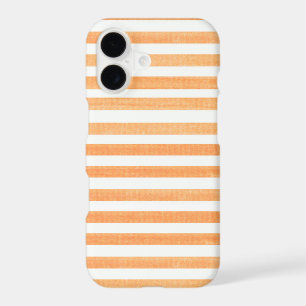 Orange and White Stripe Apple iPhone X Case