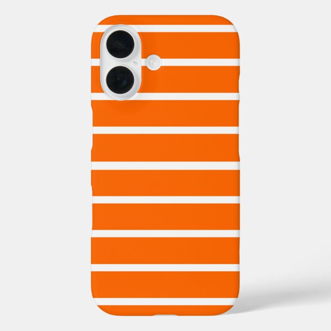 Orange and White Stripes Design Case-Mate iPhone Case (Back)
