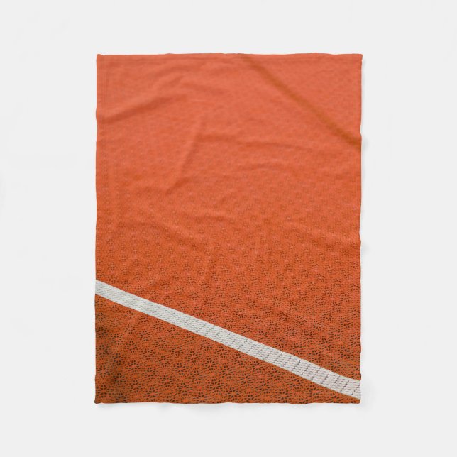 Orange and white textile fleece blanket (Front)