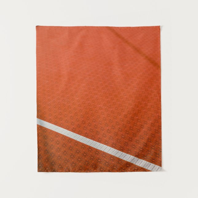 Orange and white textile tapestry (Front)