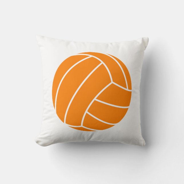 Orange and White Volleyball Cushion (Front)