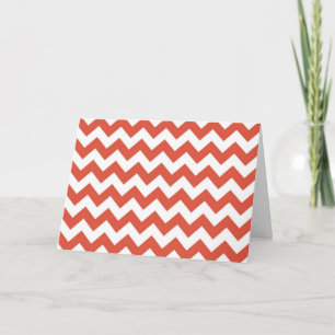 Orange and White Zigzag Card