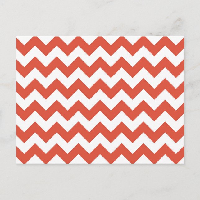 Orange and White Zigzag Postcard (Front)