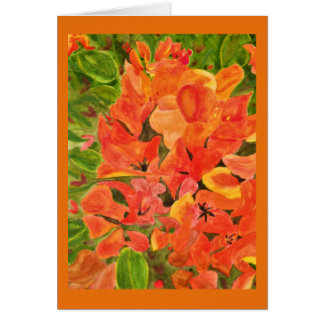 Orange and Yellow Bougainvillea Watercolor