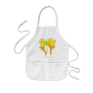orange and yellow butterfly apron