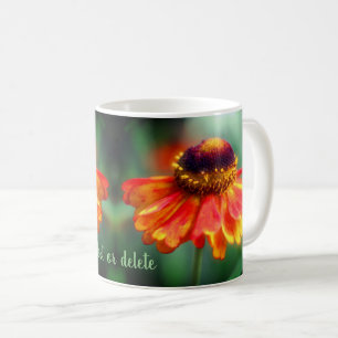 Orange And Yellow Daisy Flower Personalised Coffee Mug