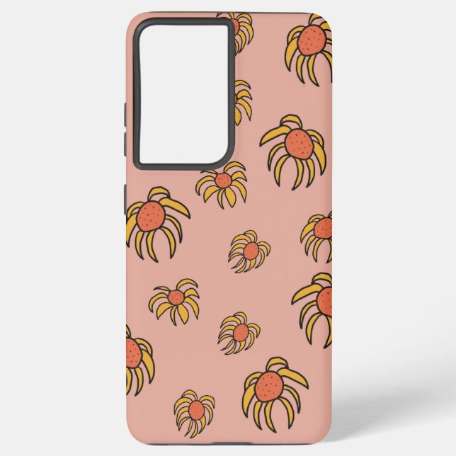 Orange and yellow daisy phone case (Back)