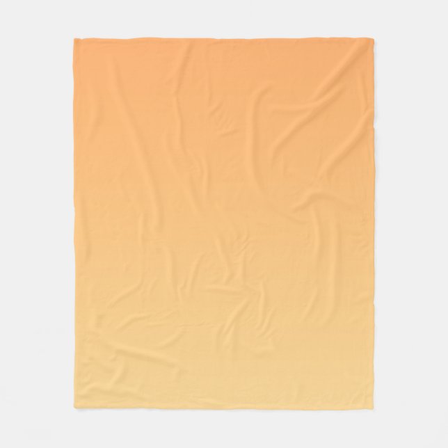 Orange and Yellow Gradient Background Fleece Blanket (Front)