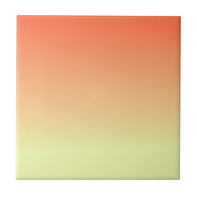 Orange and Yellow Gradient Ceramic Tile (Front)