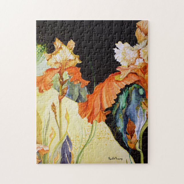 Orange and Yellow Iris Jigsaw Puzzle (Vertical)