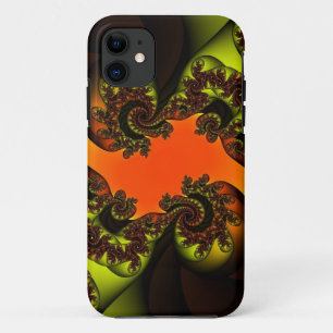 orange and yellow paisley iPhone 11 case
