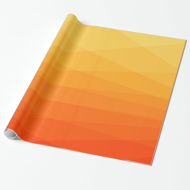 Orange And Yellow Polygonal Wrapping Paper (Unrolled)