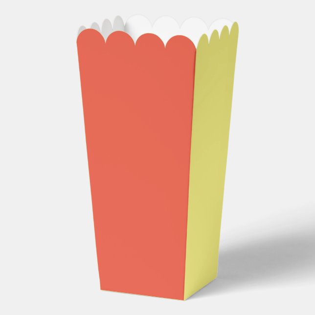 Orange And Yellow Popcorn  Favour Box (Back)