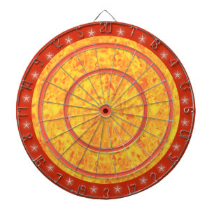 Orange and Yellow Star Regulation Dart Board
