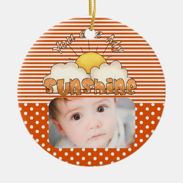 Orange and Yellow Sunshine Ornament (Front)