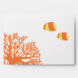 Orange and Yellow Tropical Coral Envelopes