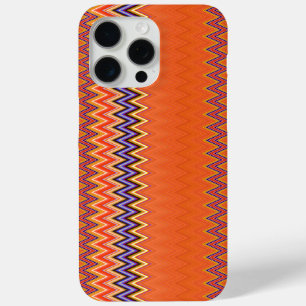 Orange and Zigzag iPhone 15 Pro Max Case