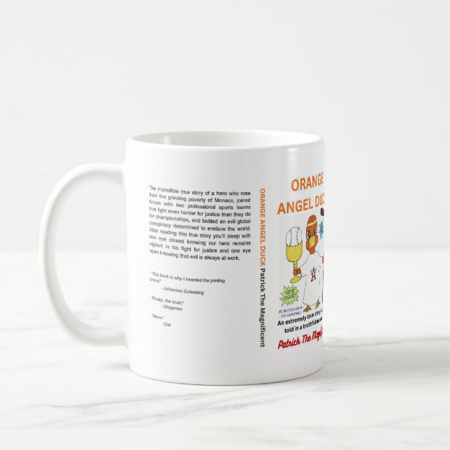 ORANGE ANGEL DUCK Classic Mug, 11 oz Coffee Mug (Left)