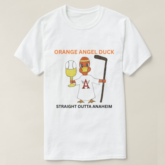ORANGE ANGEL DUCK Men's Basic T-Shirt (Design Front)