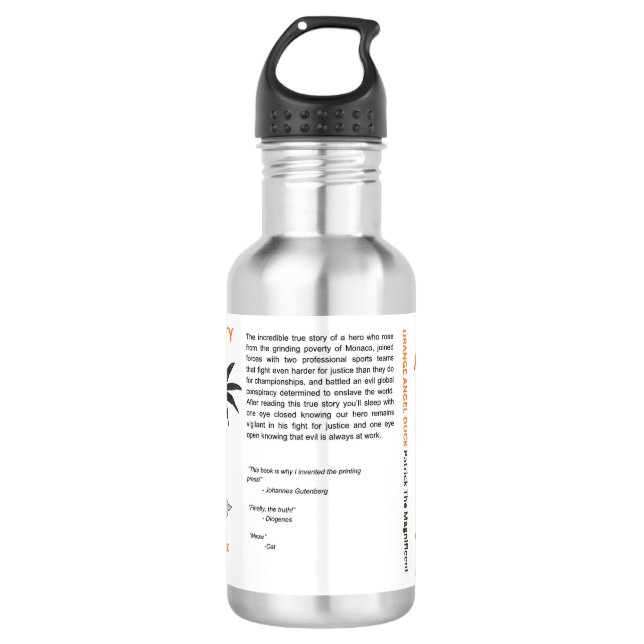 Orange Angel Duck Water Bottle with Orange county  (Front)