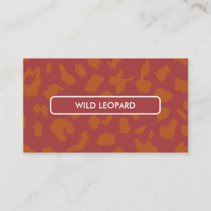 Orange Animal Skin Leopard spot Business Card