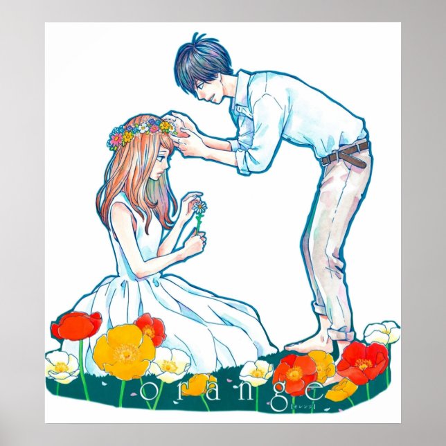 Orange Anime Naho Kakeru Love Poster (Front)