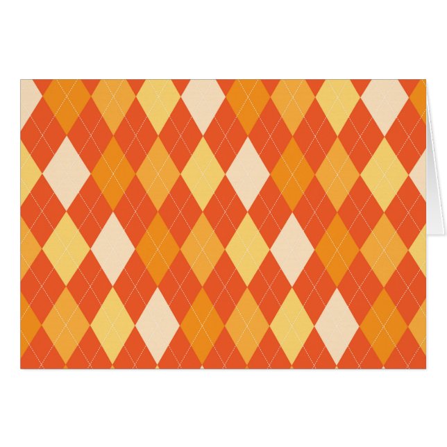 Orange argyle pattern (Front Horizontal)