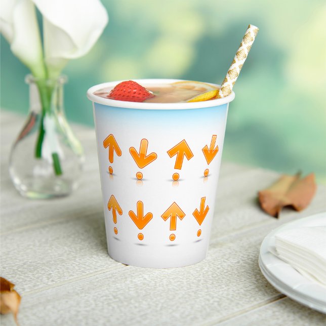 Orange Arrows Paper Cups (Creator Uploaded)