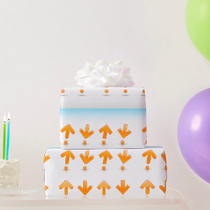 Orange Arrows Wrapping Paper
