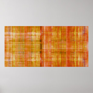 Orange Art Colour Painting Poster Print