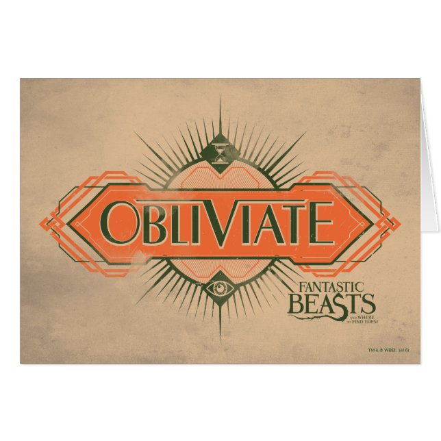 Orange Art Deco Obliviate Spell Graphic (Front Horizontal)
