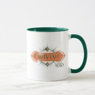 Orange Art Deco Obliviate Spell Graphic Mug