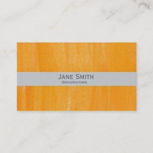Orange art paint abstract modern stylish business card