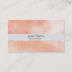Orange art watercolour modern stylish business card