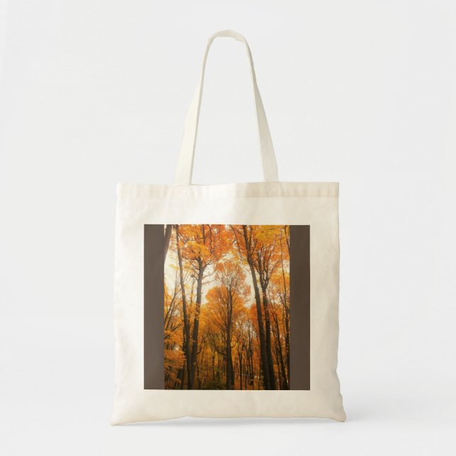 Orange Autumn Forest Tote Bag (Front)