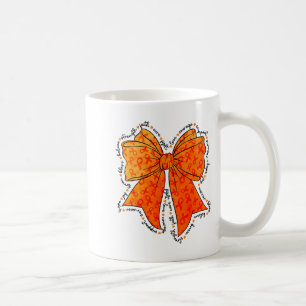 Orange Awareness Bow Supporting Multiple Sclerosis Coffee Mug