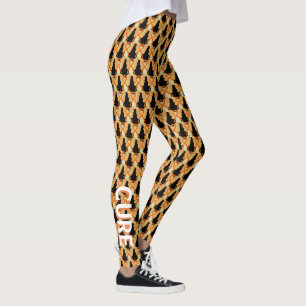 Orange Awareness Ribbon Angel Custom Word Leggings